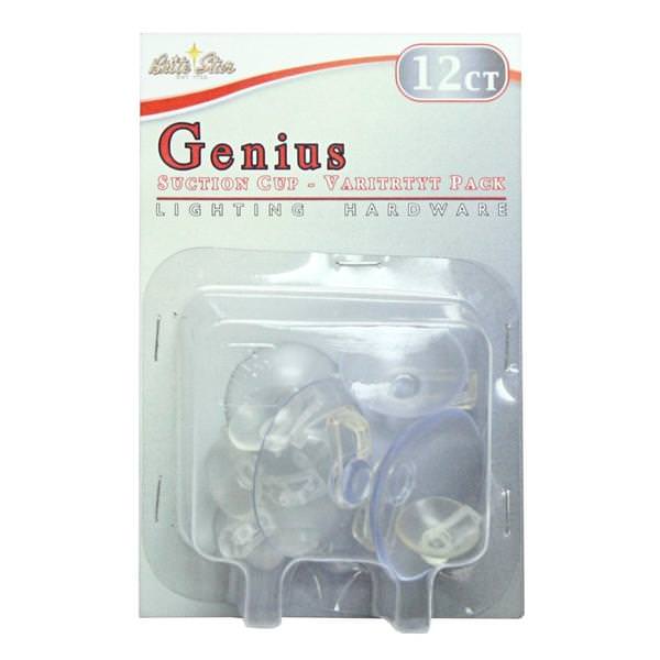 Genius Suction Cups with Hooks (Set of 12)